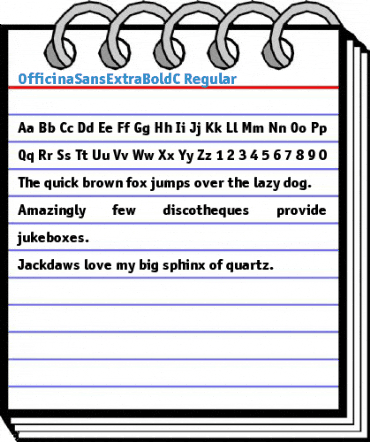 OfficinaSansExtraBoldC Regular Font