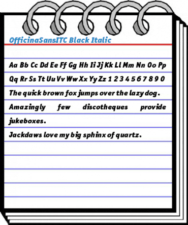 OfficinaSansITC Black Italic Font