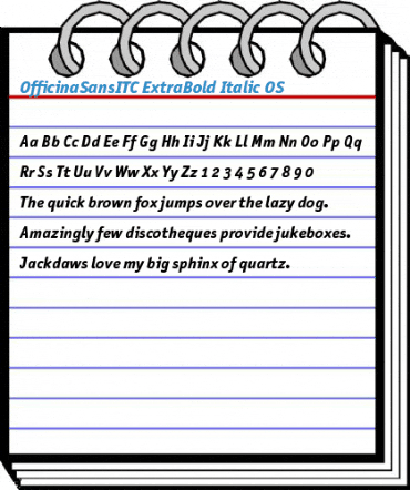 OfficinaSansITC ExtraBold Italic OS Font