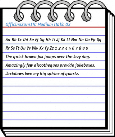 OfficinaSansITC Medium Italic OS Font