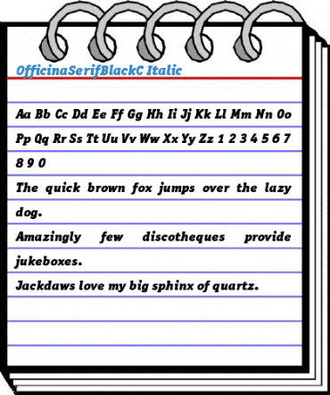 OfficinaSerifBlackC Italic Font