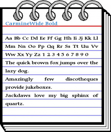 CarmineWide Font