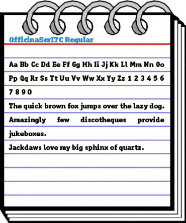 OfficinaSerITC Regular Font