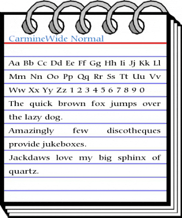 CarmineWide Normal Font