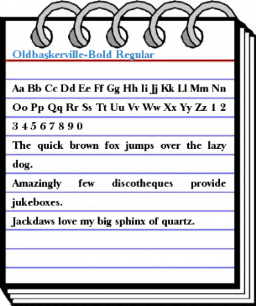 Oldbaskerville-Bold Regular Font