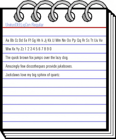 UnitusDEELigCon Regular Font