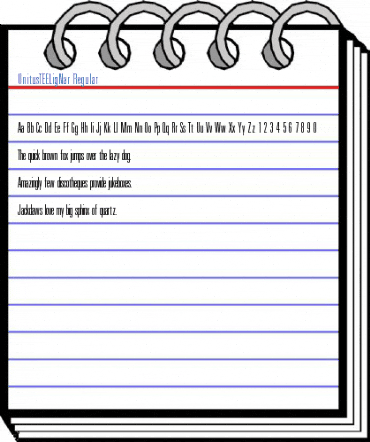 UnitusTEELigNar Regular Font