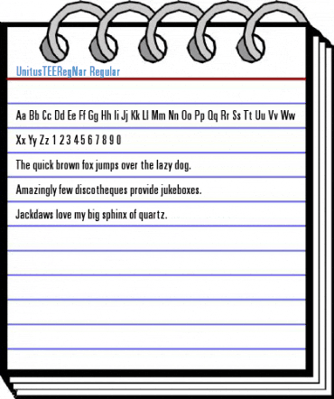 UnitusTEERegNar Regular Font