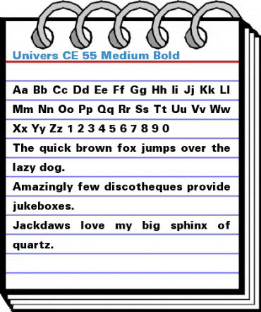Univers CE 55 Medium Bold Font