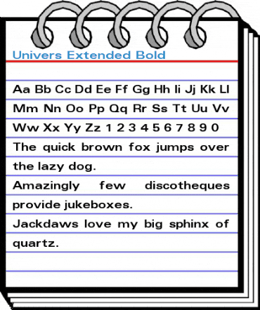 Univers Extended Font