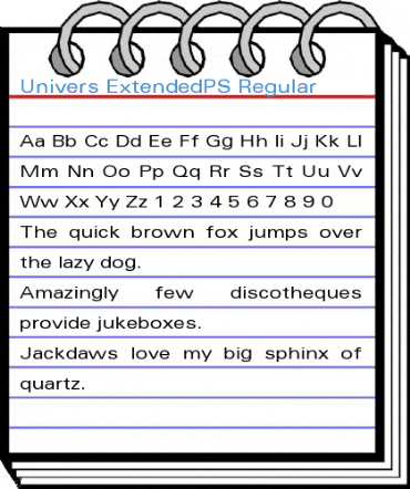 Univers ExtendedPS Regular Font