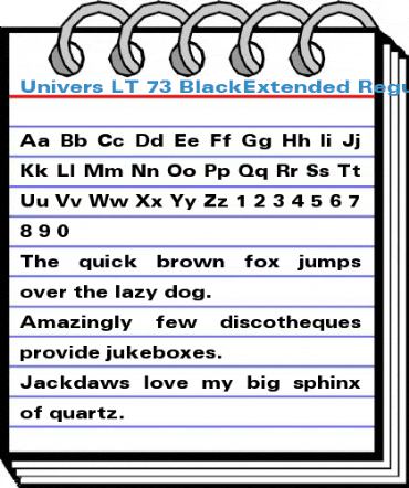 Univers LT 73 BlackExtended Font