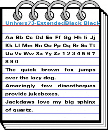 Univers73-ExtendedBlack Font