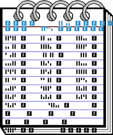 00ne Bargraphs 2x5 Regular Font