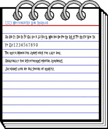 1313 MockingbiRd Lane Regular Font