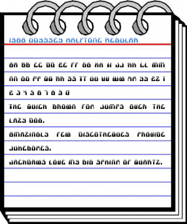 1968 Odyssey Halftone Regular Font