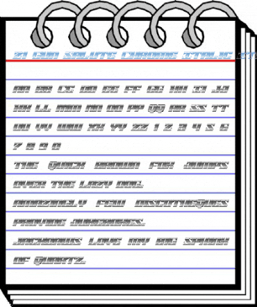 21 Gun Salute Chrome Italic Italic Font