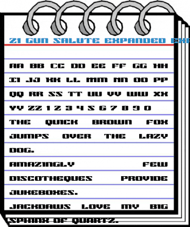 21 Gun Salute Expanded Expanded Font