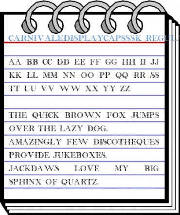 CarnivaleDisplayCapsSSK Regular Font