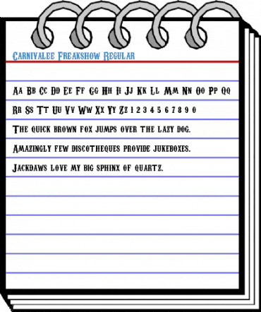 Carnivalee Freakshow Regular Font