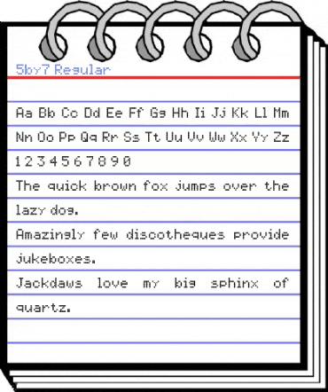 5by7 Regular Font