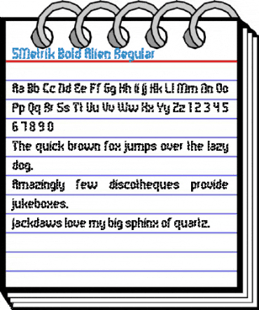 5Metrik Bold Alien Regular Font