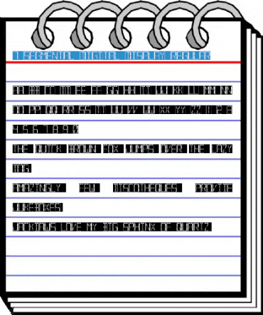 7 SEGMENTAL DIGITAL DISPLAY Regular Font