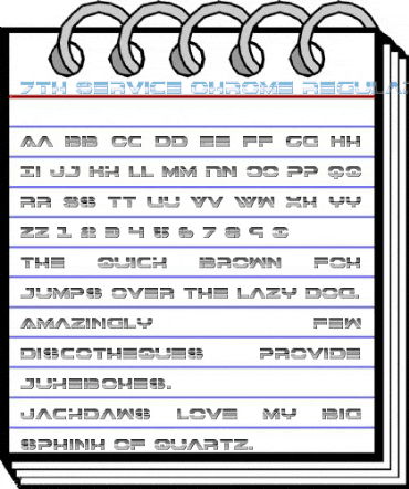 7th Service Chrome Regular Font