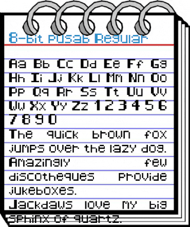 8-bit pusab Regular Font