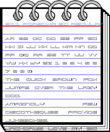 911 Porscha 3D Regular Font