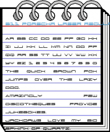 911 Porscha Laser Regular Font