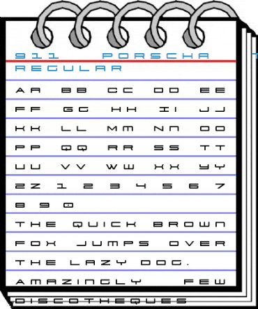 911 Porscha Title Regular Font
