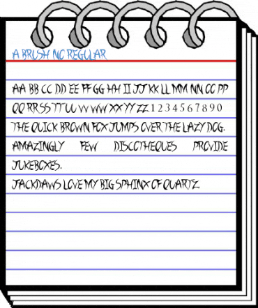 A Brush No Regular Font