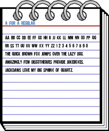 A FOR A Regular Font
