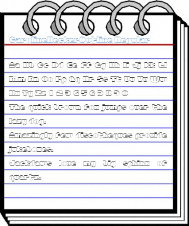 CarolineBeckerOutline Regular Font