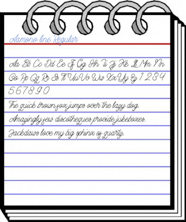 Aamono line Regular Font