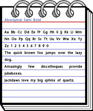 Aboriginal Sans Bold Font