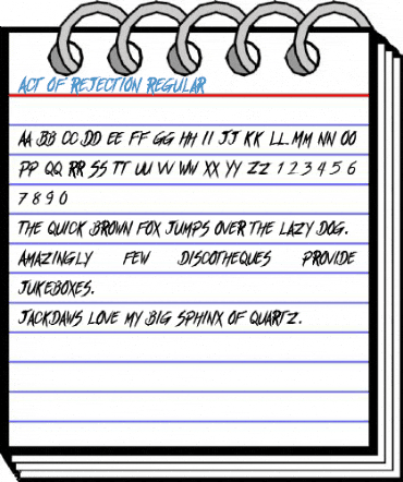 Act of Rejection Regular Font