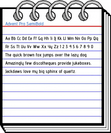 Advent Pro SemiBold Font