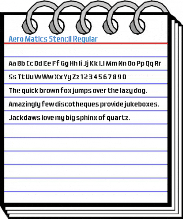 Aero Matics Stencil Regular Font