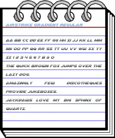 Airstrike Gradient Regular Font