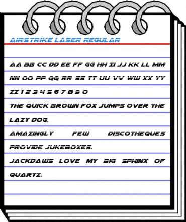 Airstrike Laser Regular Font