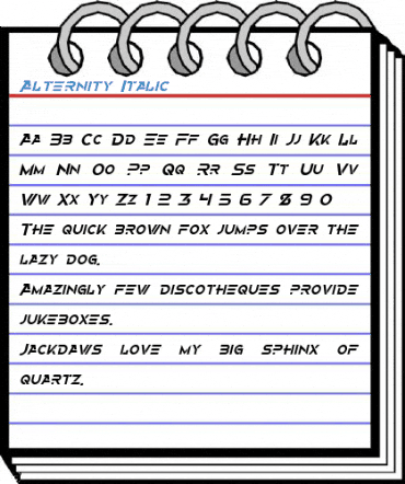 Alternity Italic Font