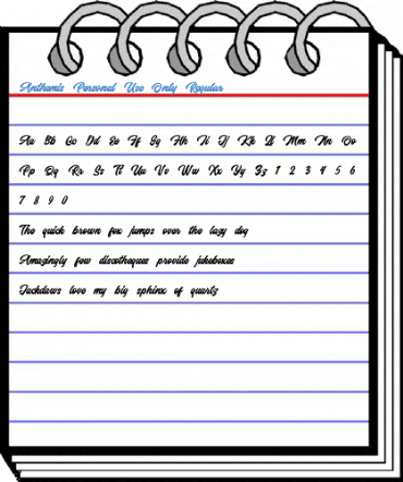Anthemis Personal Use Only Regular Font