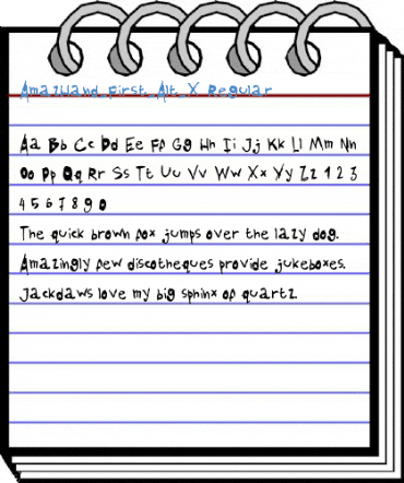 AmazHand_First_Alt_X Regular Font