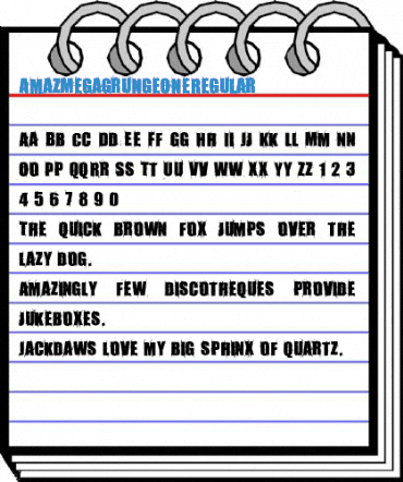 AmazMegaGrungeOne Regular Font