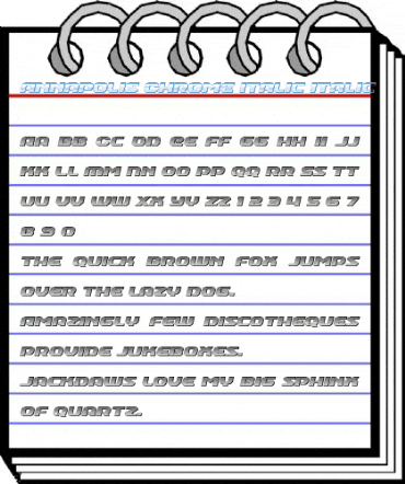 Annapolis Chrome Italic Italic Font