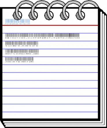 Another barcode font Regular Font