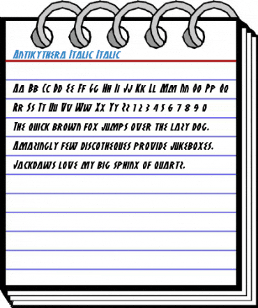 Antikythera Italic Italic Font