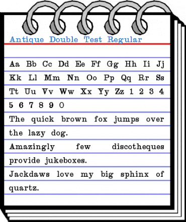 Antique Double Test Regular Font